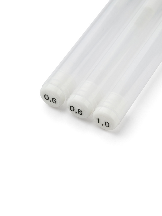 Набор ручек гелевых "Сонет", 3 шт ,0,6 мм, 0,8 мм и 1мм , белые 606x758